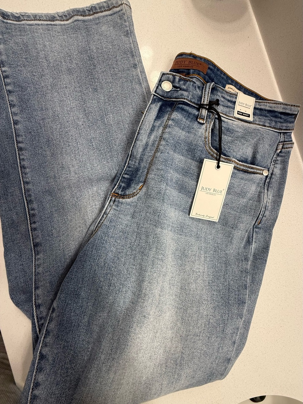 Judy Blue High Rise Ankle Straight Denim - Picture 3 of 4
